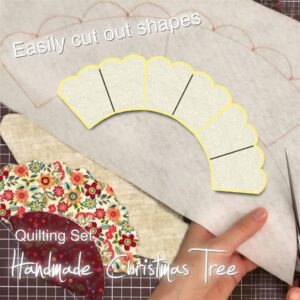 2023 New Christmas Tree Sewing Template Set - 8/12/15 Inch Handmade Christmas Tree Quilting - Christmas Tree Sewing Pattern Template,Quilting Template (All(8in+12in+15in))