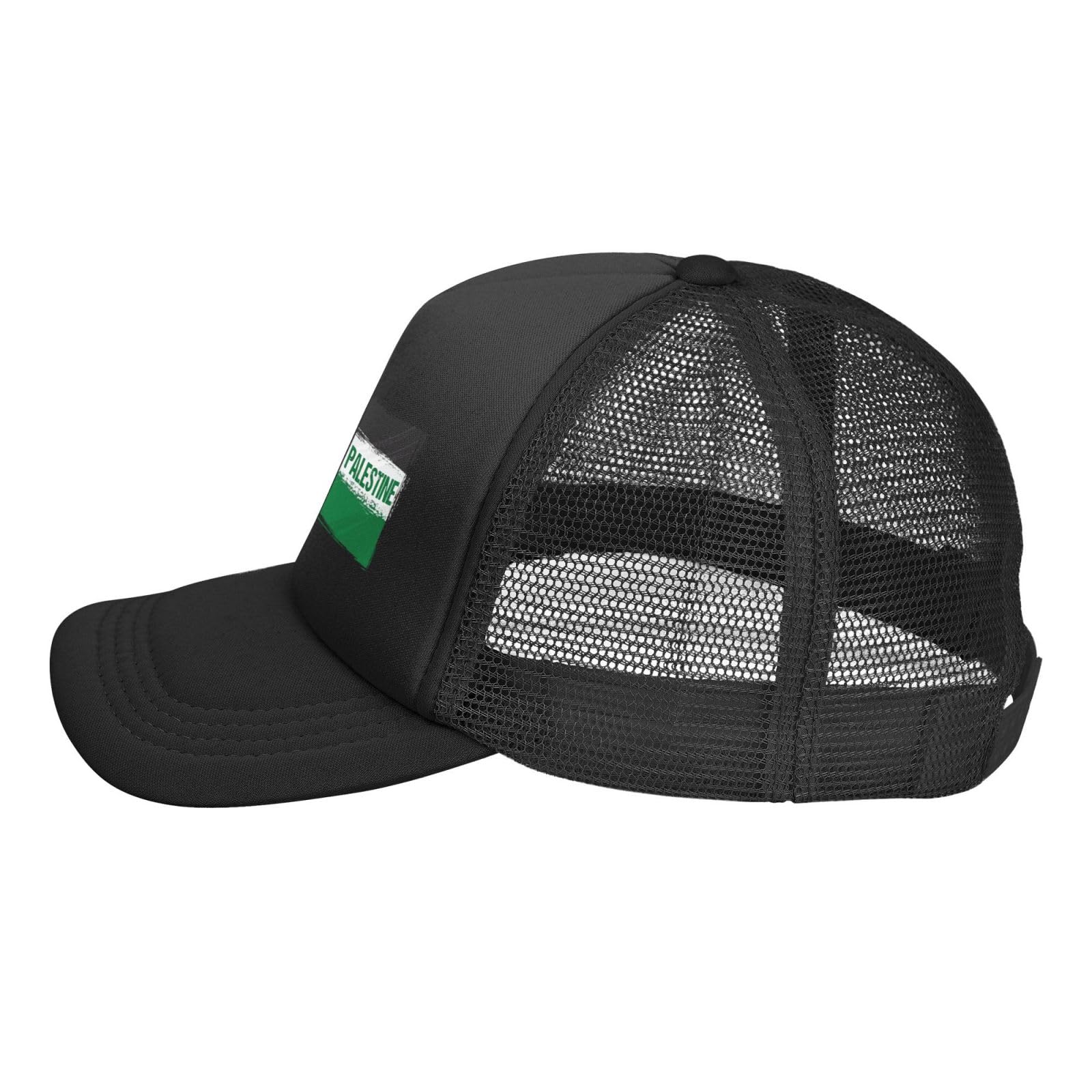 Palestine Flag I Stand with Free Palestine Hat Adult Adjustable Mesh Baseball Cap Sun Protection Trucker Hats Black