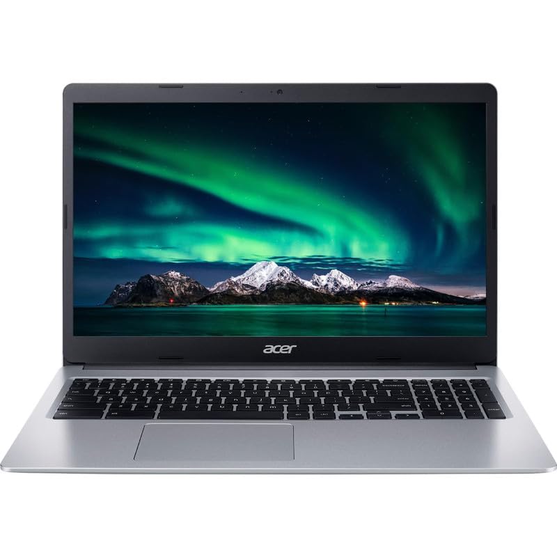 acer Chromebook 315,15.6" HD Display Laptop,Intel Celeron N4020(2.8GHZ), 4GB LPDDR4 RAM, 64GB eMMC SSD, Chrome OS, Silver, with Laptop Bag and TWE 64GB SD Card