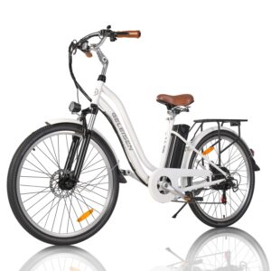 GELEISEN Electric Bike for Adults, 26" Ebikes, Peak 750W Electric Cruiser Bike with 48V 14.5Ah/11.6Ah Removable Battery, 25Mph Electric Bicycle w/ 7-Speed & Front Suspension(Fits for 5'2"-6'5")