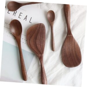 SWOOMEY Black Walnut Cutlery Set Suits for Kids Kits for Kids Kitchen Japanese Kids Suits Suit for Kids Bamboo Cooking Utensils Tools for Kids Wood Tools Wood Scoop Wooden Child Spoon