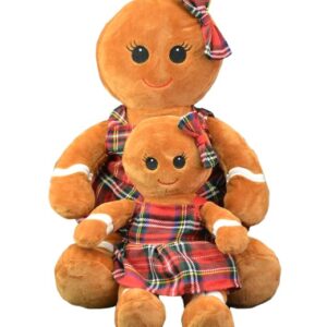 PLUSH TOYS WONDERLAND Ginger The Gingerbread Girl 8 Inch Pocket-Sized Stuffed Doll: Petite and Perfectly Sweet Kids, Christmas Doll Plushie Gift for Kids, Baby Showers!