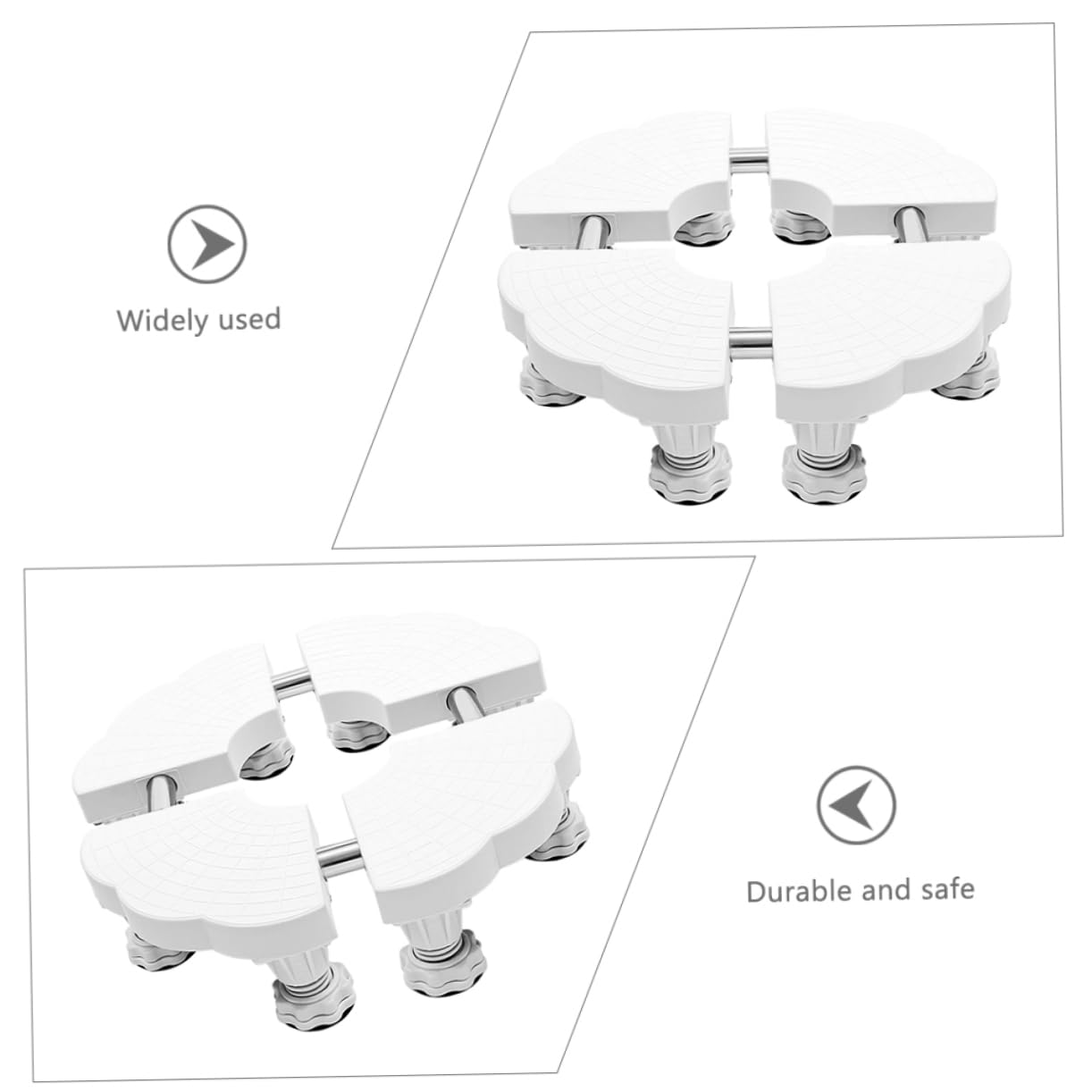 Yardenfun Air Conditioner Base Bracket Anti Vibration Washing Machine Support Stand for Mini Fridge Adjustable Base Washing Machine Stand Washer Stand White Plastic It Can Move Refrigerator