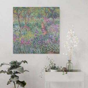 The Artist’s Garden In Giverny by Claude Monet Wall Art Abstract Canvas Painting Artwork for Walls Art Print Poster Living Room Decoration Modern Aesthetic Picture 28x28inch(70x70cm)