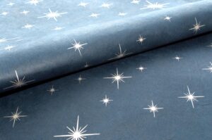 kathmandu valley co. wrapping paper handmade from tree-free lokta paper. christmas holiday winter vintage gift wrap 10 sheets 20x30 inches. made in nepal. (shining stars)