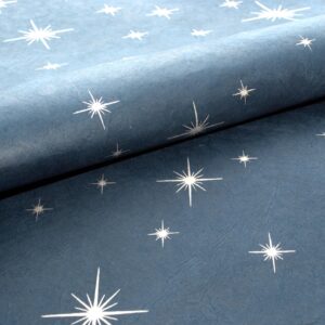 Kathmandu Valley Co. Wrapping Paper Handmade from Tree-Free Lokta Paper. Christmas Holiday Winter Vintage Gift Wrap 10 Sheets 20x30 inches. Made in Nepal. (Shining Stars)