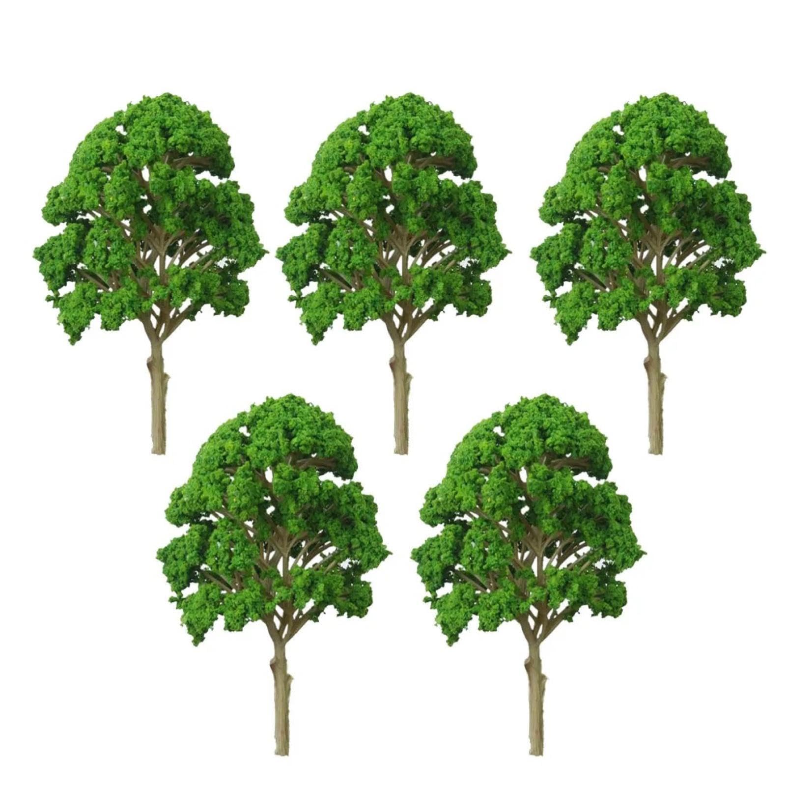 MANGOUSONG Miniature Trees,5pc HO Scale Model Trees Train Railroad Micro Landscape Park Scenery Scale Tree Layout Diorama Scenery Scene Making