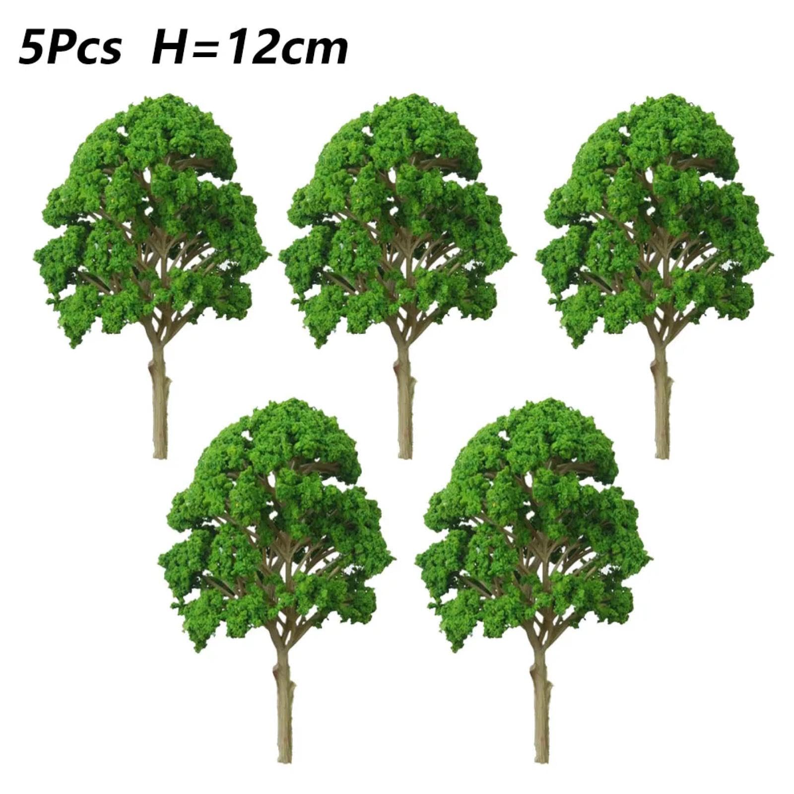 MANGOUSONG Miniature Trees,5pc HO Scale Model Trees Train Railroad Micro Landscape Park Scenery Scale Tree Layout Diorama Scenery Scene Making