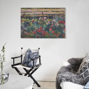 Peony Garden by Claude Monet Wall Art Poster Canvas Print Artwork for Living Room Modern Aesthetic Decor Picture Bedroom Vintage Painting 20x30inch(50x75cm)