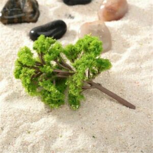 MANGOUSONG Miniature Trees,10Pcs HO OO Scale Model Trees Train Railroad Layout Diorama Scenery Miniature Tree Decoration