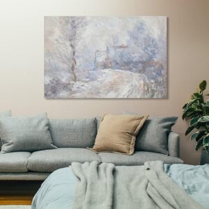 L’entrée De Giverny Sous La Neige Claude Monet Wall Art Abstract Canvas Painting Artwork for Walls Art Print Poster Living Room Decoration Modern Aesthetic Picture 16x24inch(40x60cm)