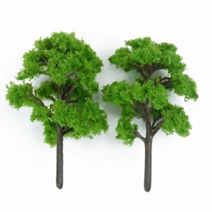 MANGOUSONG Miniature Trees,10Pcs HO OO Scale Model Trees Train Garden Railroad Layout Diorama Scenery Miniature Tree Decoration