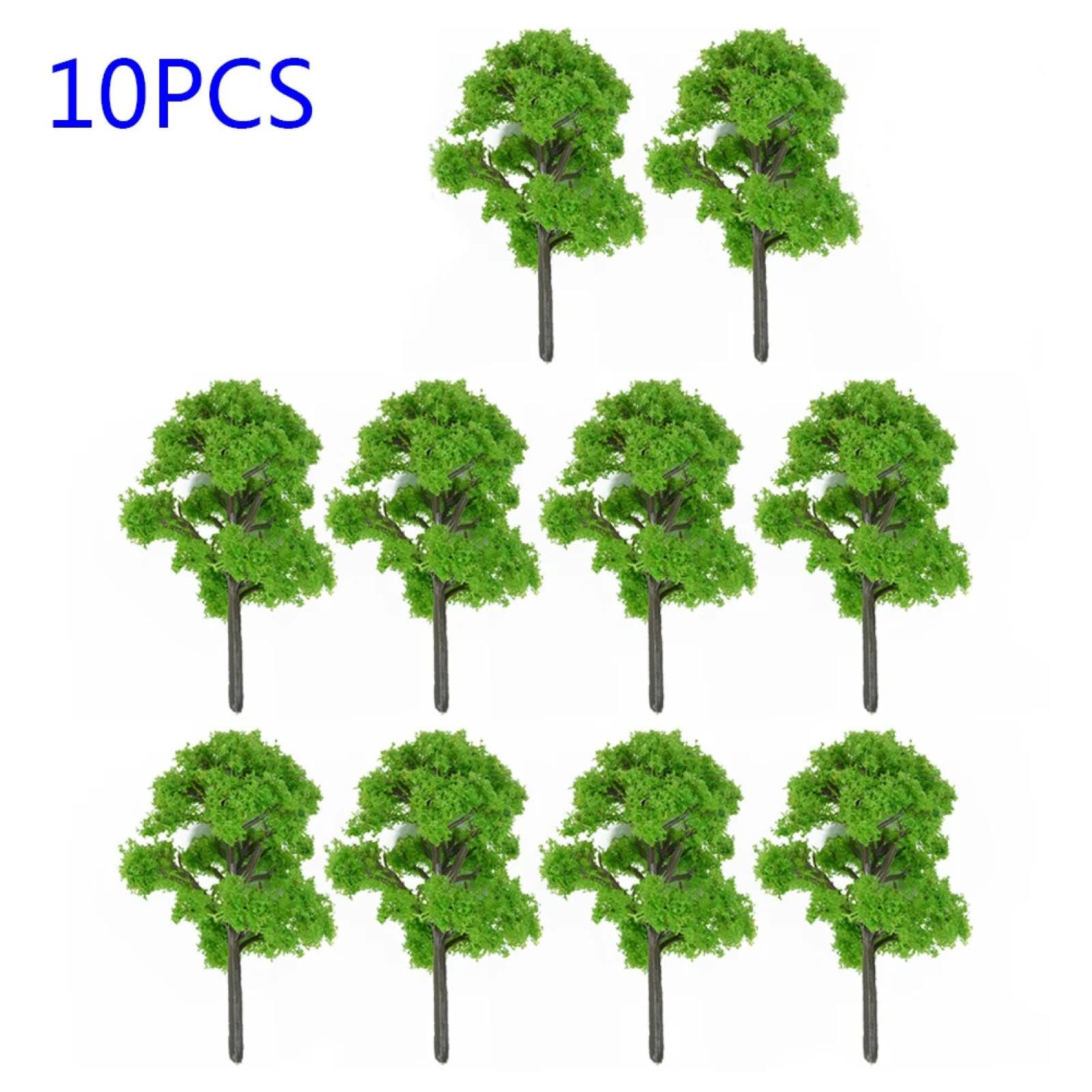 MANGOUSONG Miniature Trees,10Pcs HO OO Scale Model Trees Train Garden Railroad Layout Diorama Scenery Miniature Tree Decoration