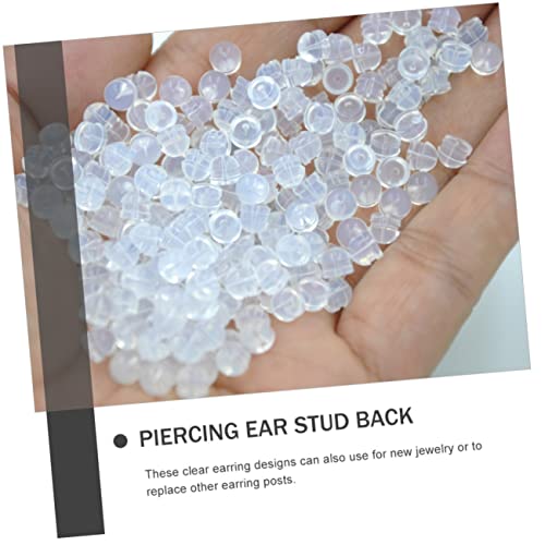 400 Pcs DIY Jewelry Findings DIY Earrings Plug Earring Backs Safety Earrings Stoppers Ear Jewelry Back Locking Earring Stopper Earrings Backs for Women Locking Earring Plug