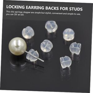 400 Pcs DIY Jewelry Findings DIY Earrings Plug Earring Backs Safety Earrings Stoppers Ear Jewelry Back Locking Earring Stopper Earrings Backs for Women Locking Earring Plug