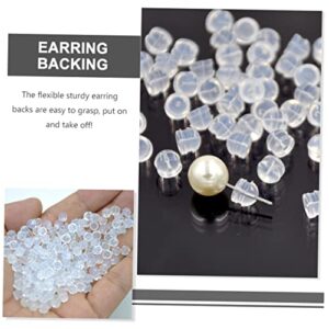 400 Pcs DIY Jewelry Findings DIY Earrings Plug Earring Backs Safety Earrings Stoppers Ear Jewelry Back Locking Earring Stopper Earrings Backs for Women Locking Earring Plug