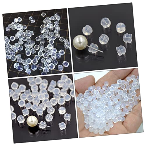 400 Pcs DIY Jewelry Findings DIY Earrings Plug Earring Backs Safety Earrings Stoppers Ear Jewelry Back Locking Earring Stopper Earrings Backs for Women Locking Earring Plug