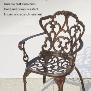 EESHHA Garden Bench Garden Furniture Sets Table and Chairs Garden 5 Piece Cast Aluminum Outdoor Bistro Set Patio Furniture Set of 5