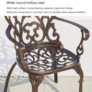 EESHHA Garden Bench Garden Furniture Sets Table and Chairs Garden 5 Piece Cast Aluminum Outdoor Bistro Set Patio Furniture Set of 5