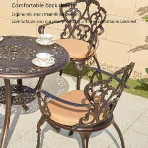 EESHHA Garden Bench Garden Furniture Sets Table and Chairs Garden 5 Piece Cast Aluminum Outdoor Bistro Set Patio Furniture Set of 5