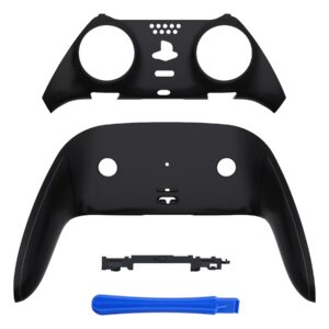 extremerate top bottom decorative trim shell compatible with ps5 edge controller diy replacement front back clip shell, custom black plates cover compatible with ps5 edge controller