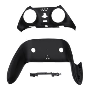 eXtremeRate Top Bottom Decorative Trim Shell Compatible with ps5 Edge Controller DIY Replacement Front Back Clip Shell, Custom Black Plates Cover Compatible with ps5 Edge Controller