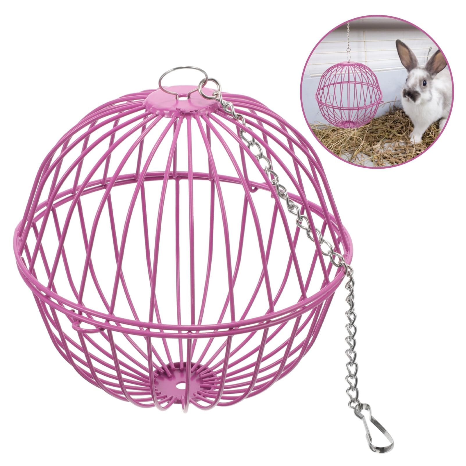 Rabbit Feeding Cage Feed Dispenser Ball Bunny Feeder Balls Rabbit Grass Feeder Ball Hamster Cage Feeder Feed Dispenser Toy Rabbit Hanging Grass Ball Guinea Feeder Rabbit Supply