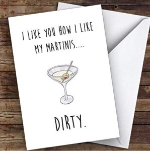 rude dirty martini sexy funny personalized birthday card |custom greetings card personalized holiday cards, birthday cards, christmas cards, lots of designs| standard or jumbo large personalized card