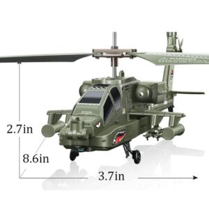 HEBXMF RC Helicopter 2.4GHZ Remote Control Plane, Apache Military Fighter Model, Anti-Drop RC Airplane Dual Motor RC Aircraft Beginner Indoor RC Drone Children's Toy Gift