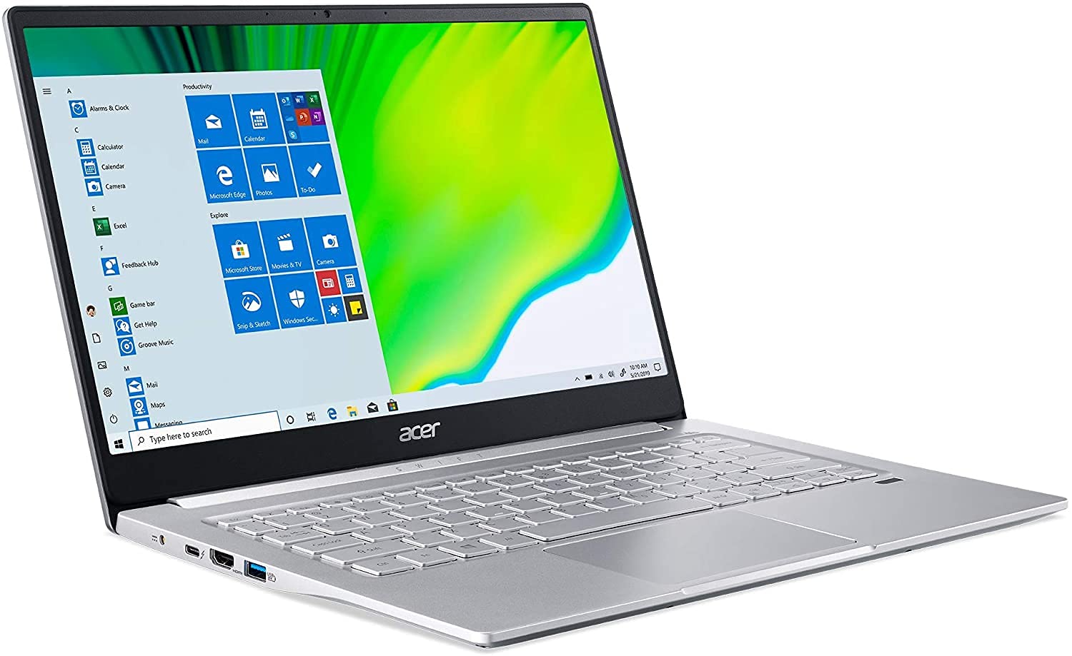 Acer Swift 3 14" FHD (1920x1080) IPS Laptop | AMD Ryzen 7 5700U 8-Core | AMD Radeon Graphics | Backlit Keyboard | Fingerprint | USB-C | WiFi 6 | HDMI 2.0 | 8GB LPDDR4 1TB SSD | Win10 Pro, SF314