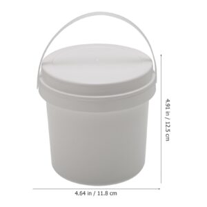 DOITOOL 3pcs Storage Bucket Ice Cream Bucket Paint Pail Container Snack Bucket with Handle Buckets Food Containers for Kids Food Toy Party Favors Bucket Beer Pp White Bucket Child