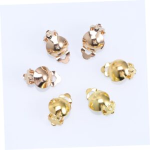 COHEALI 40pcs Screwback Earrings Earring Findings Earring Components Stud Earings Clip on Converters for Earrings Earring Making Supplies Earrings Backs for Studs DIY Jewelry Semicircle