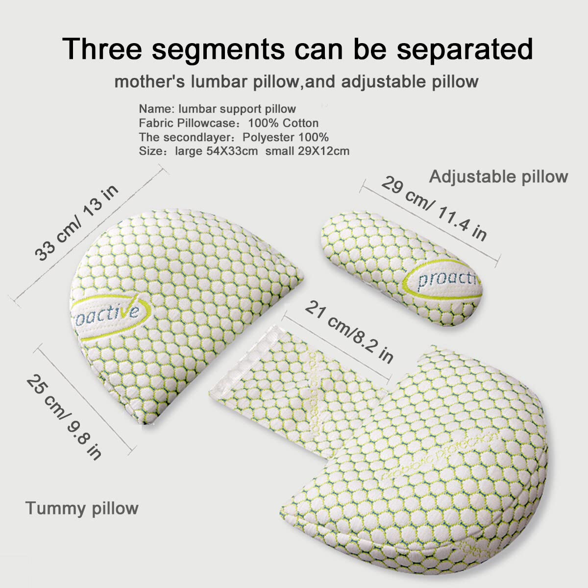 TEKINGMU Pregnancy Pillows for Sleeping, Maternity Pillow, Pregnancy Body Pillow Support for Back, Legs, Belly, HIPS of Pregnant Women, Detachable and Adjustable with Pillow Cover