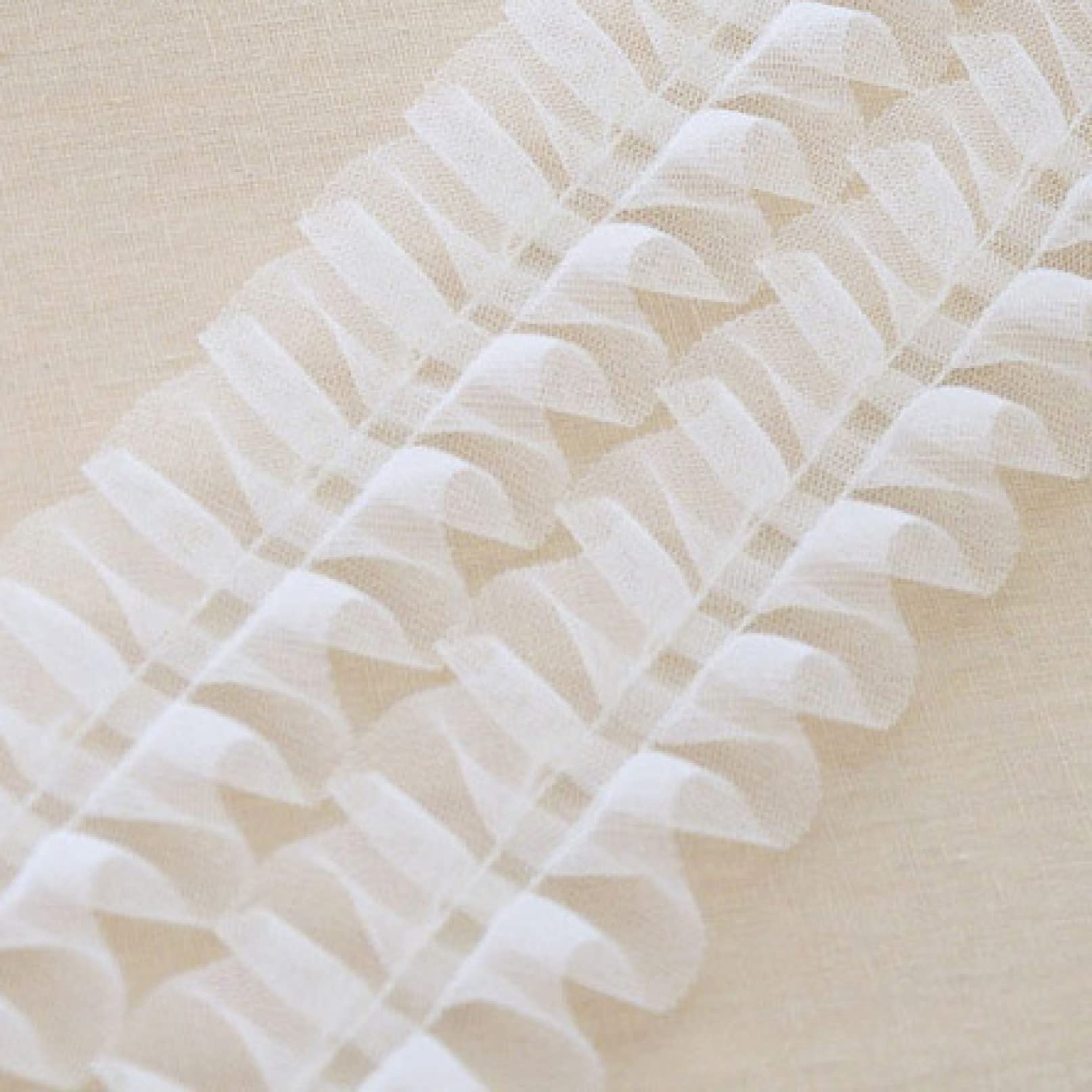 Lace Trim Ribbon, Vintage Lace Ribbon, 5 Meters Pleated Mesh Lace Ribbon Trim DIY Sewing Curtain Tablecloth Cushion Edging Crafts Wedding Home Decoration (Color : Wit) (Color : Champagne)