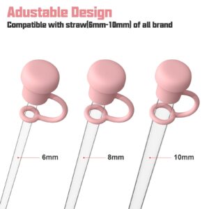 Adjustable Straw Cover for All Brand of Stanley, Simple Modern, Yeti, Owala, Hydro Flask, Reduce, Maars, Meoky, MaxBase, Beast, Hydrapeak and so on, Diameter 6mm-10mm, BPA Free, Dishwasher safe