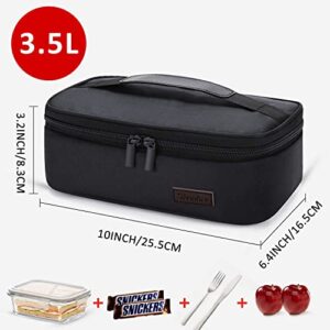 MAXBA Small insulated lunch box, lunch bag for women and men, insulated lunch bag, portable cooler bag snack bag for work picnic camping, adult lunch food container