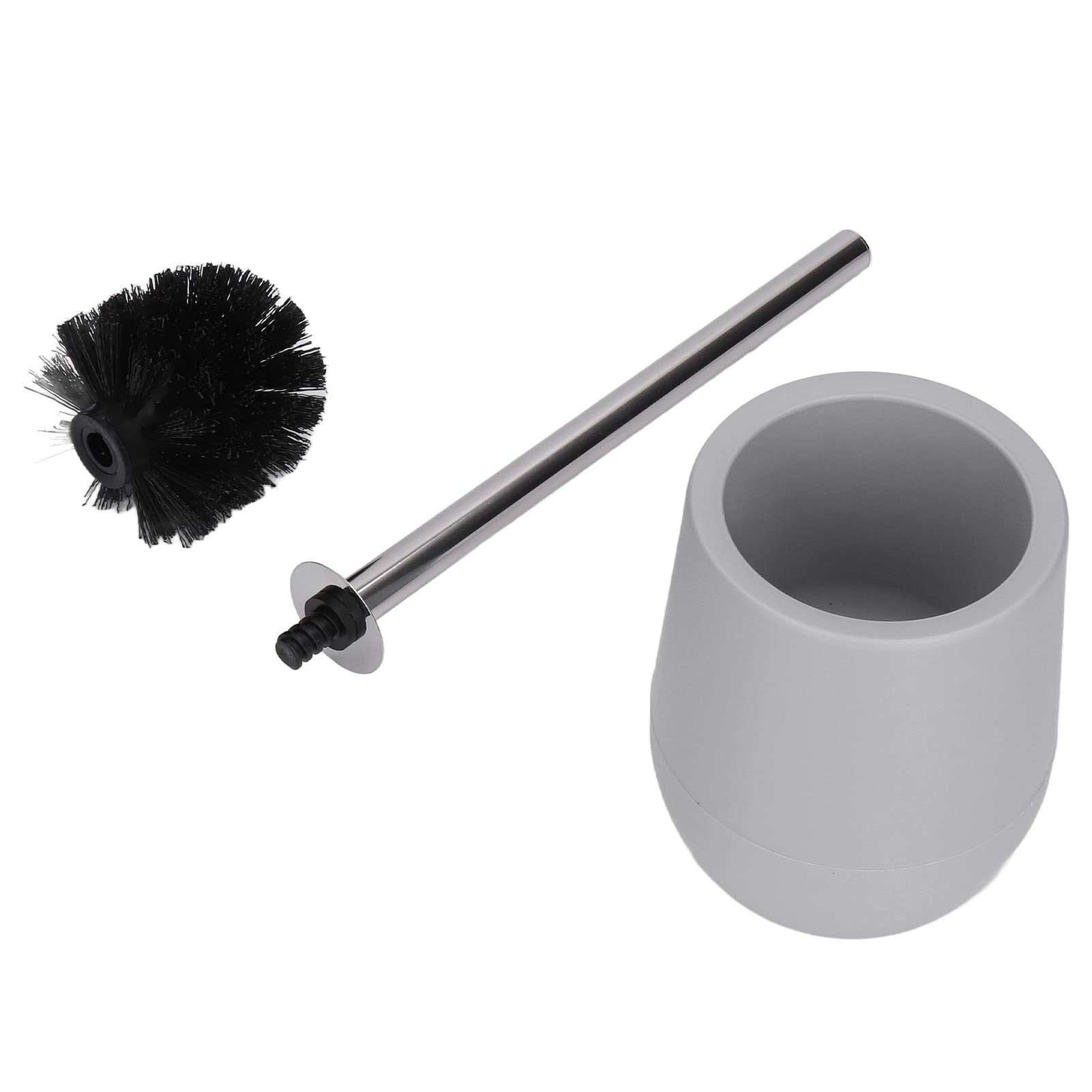 Toilet Brush, 2 PCS Toilet Bowl Brush and Holder, Bathroom Accessories Toilet Bowl Cleaners Toilet Cleaner Brush Cleaning Supplies (Gray)