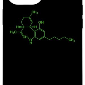 iPhone 14 Plus CBD Molecule Marijuana Funny Cannabis Weed Stoner Case