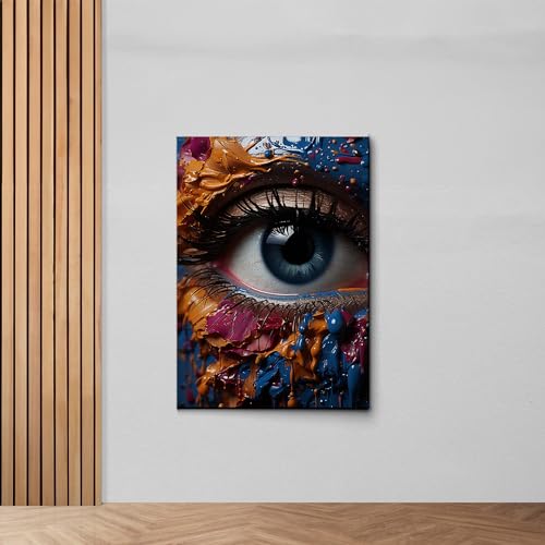 Palette Knife Eye print, Modern decorative print, Ultra abstract wall art, Abstract canvas wall art, Eye print, Bedroom print, Living room, watercolor eyes wall art