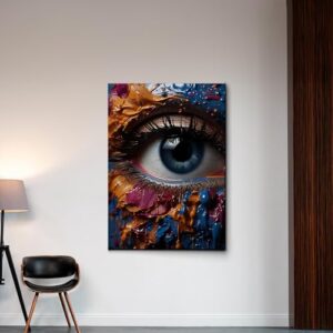 Palette Knife Eye print, Modern decorative print, Ultra abstract wall art, Abstract canvas wall art, Eye print, Bedroom print, Living room, watercolor eyes wall art