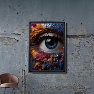 Palette Knife Eye print, Modern decorative print, Ultra abstract wall art, Abstract canvas wall art, Eye print, Bedroom print, Living room, watercolor eyes wall art