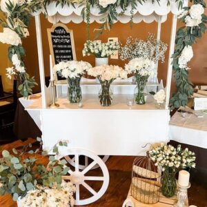 Wooden Party Candy Cart, Wood Candy Cart, Sugar and Sweet Cart for Weddings, Party, Decorations, for Wedding Decorations and Party Decor's