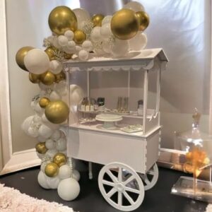 Wooden Party Candy Cart, Wood Candy Cart, Sugar and Sweet Cart for Weddings, Party, Decorations, for Wedding Decorations and Party Decor's