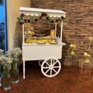 Wooden Party Candy Cart, Wood Candy Cart, Sugar and Sweet Cart for Weddings, Party, Decorations, for Wedding Decorations and Party Decor's