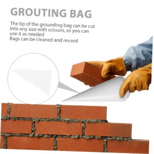 Hemobllo Pcs Construction Pointing Bag Bags Masonry Tile Grout Masonry Bag masonary Masonry Grout Bags Masonry Bags Sanded Grout Piping Dedicated White Bag