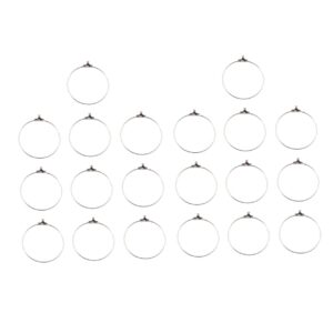 ABOOFAN 20pcs DIY Earring Hoop Earring Hoop Jewelry Making Earring Finding Bezel Charms Pendants Earring Pendant DIY o Ring Charm DIY Earring Supplies Small Gold Hoop Earrings Connector