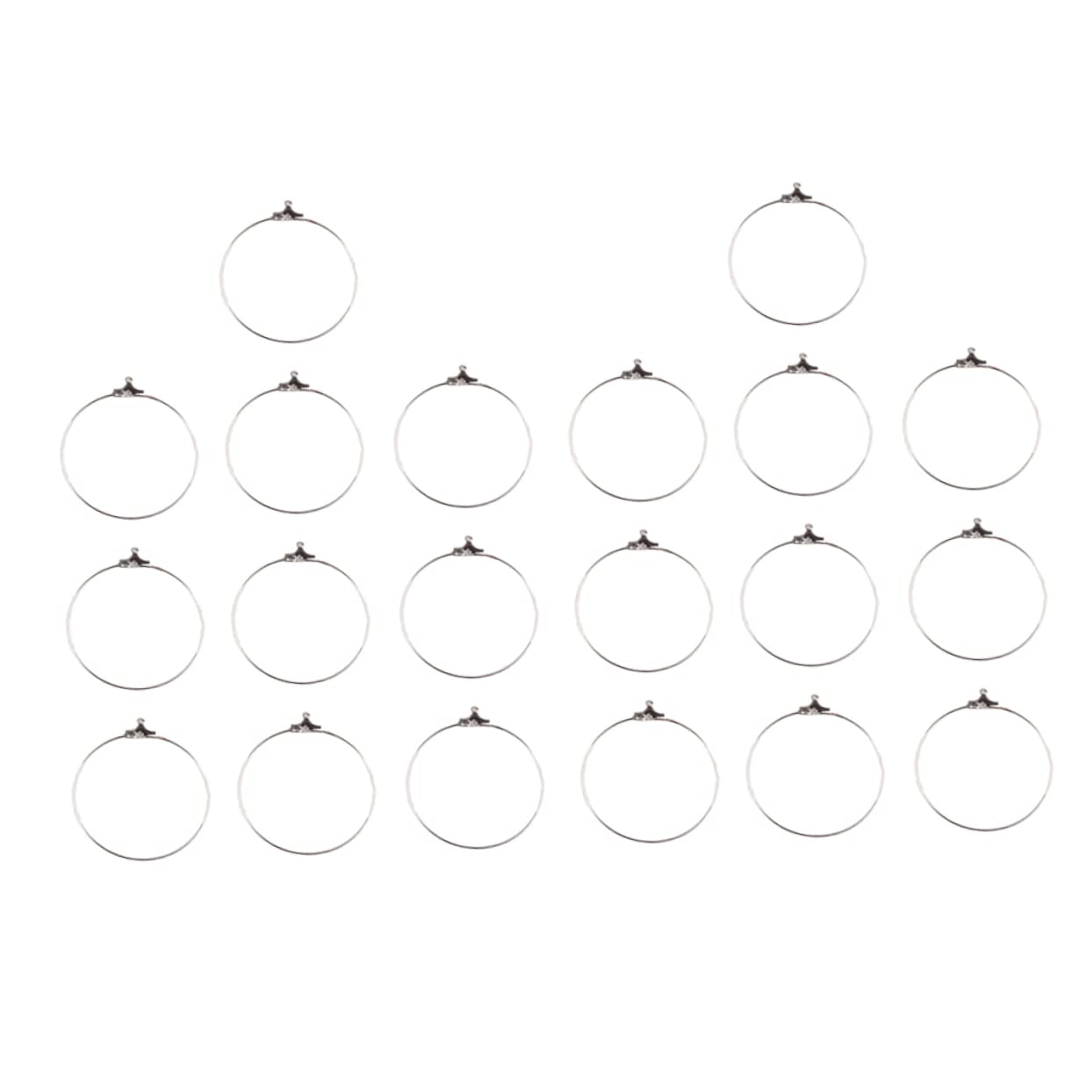 ABOOFAN 20pcs DIY Earring Hoop Earring Hoop Jewelry Making Earring Finding Bezel Charms Pendants Earring Pendant DIY o Ring Charm DIY Earring Supplies Small Gold Hoop Earrings Connector