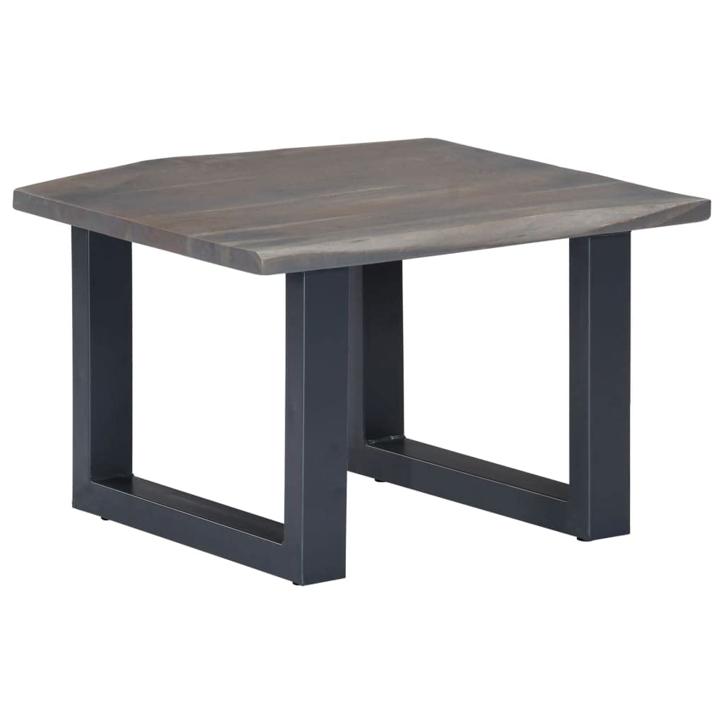 Center Table Modern Coffee Table Side End Table Coffee Table with Live Edges Gray 23.6"x23.6"x15.7"for Living Room,Home,Office,Living Meeting Room