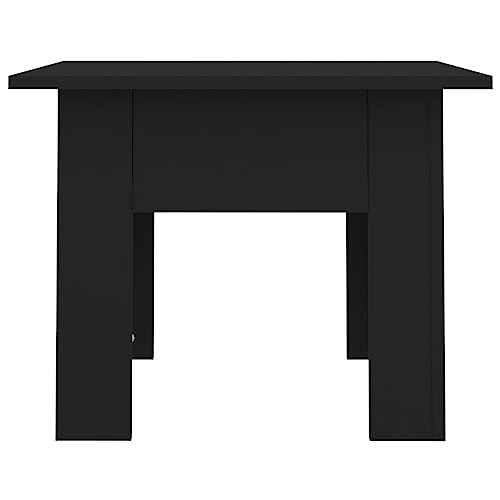 UTSRABFA Living Room Table Coffee Table Storage Tables Console Table Black 21.7"x21.7"x16.5" Engineered Woodfor Living Room,Home,Office,Living Meeting Room