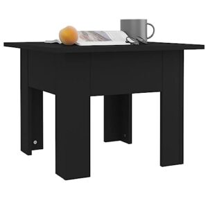 UTSRABFA Living Room Table Coffee Table Storage Tables Console Table Black 21.7"x21.7"x16.5" Engineered Woodfor Living Room,Home,Office,Living Meeting Room